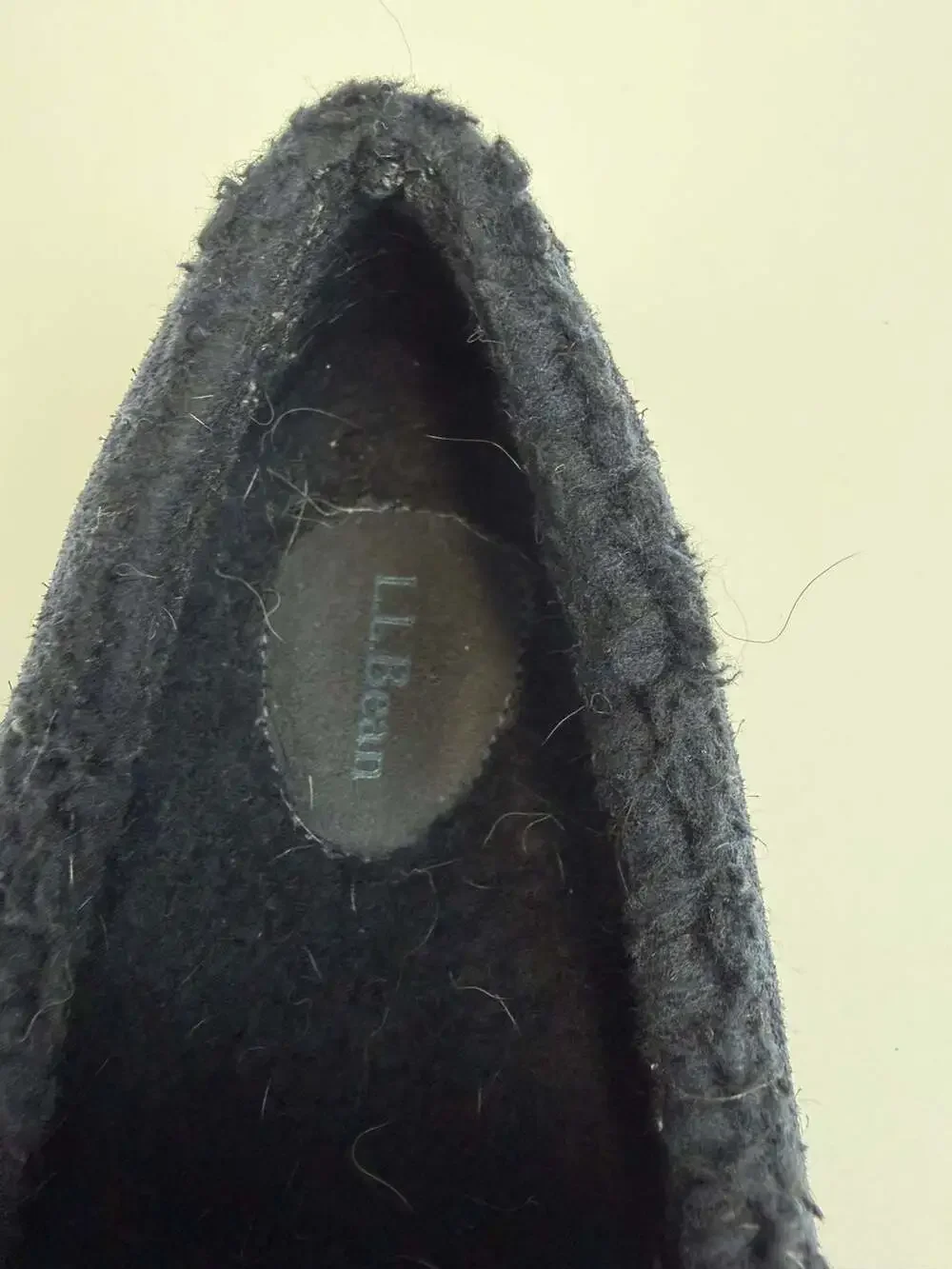 L.L.Bean Men's Mountain Suede Moccasin Slippers in Carbon Navy Sz 11 M
